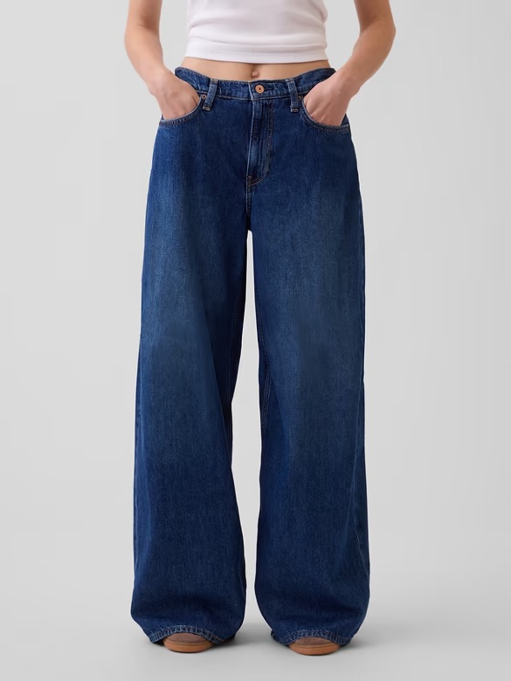 GAP Low Slung Extra Baggy Jeans in Color Medium indigo